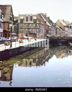Blick auf die Stadt von Colmar im Elsass. Stockfoto