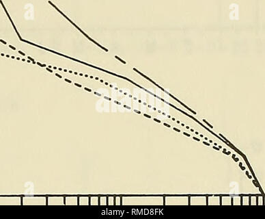 . Jährliche Zusammenfassung der Daten und klimatologische Bewertung CERC Feld Forschungseinrichtung, 1985. Meteorologie; ozeanographische Forschung Stationen; Wasser Wellen. Ende Frühling und Sommer und dann die Erhöhung auf die höchsten Werte im Herbst. Wave Perioden waren weniger konsequent, aber es war eine 10-Präsidentschaft für geringere Zeiträume im Winter und Frühjahr und höheren Perioden- Sommer und Herbst. 50. Obwohl die Wellenhöhe und Zeitraum Distributionen für jede Gage unterschieden, saisonale Tendenzen waren denen vergleichbar, die für die Gage 625 Abb.- Maßnahmen 15 und 16. Über 6,2 Prozent der Wellen während Stockfoto