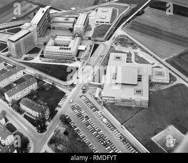Eine Festung ähnelt dem Gefängnis Stuttgart-Stammheim, wo die verurteilten Insassen Bader-Meinhof Andreas Baader, Ulrike Meinhof, Gudrun Ensslin und Jan-Karl Raspe ihre Sätze dienen. Stockfoto