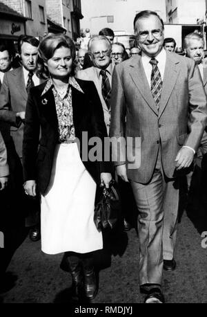 Kandidaten für den Posten des Bundeskanzlers Helmut Kohl (rechts) und seine Frau Hannelore (links). Helmut Kohl, Politiker, Deutschland, CDU, privat Stockfoto