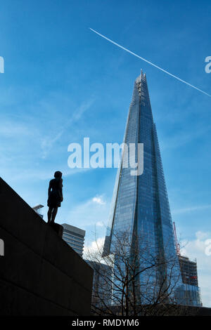 Der Shard, manchmal auch als die Glasscherbe, Shard London Bridge und ehemals London Bridge Tower, ist ein 95-stöckiges Hochhaus supertall. Stockfoto