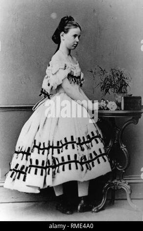 Bildnis der Großfürstin Maria Alexandrowna von Russland (1853-1920). Albumin Photo Stockfoto