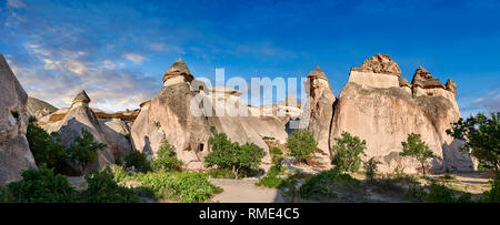 Fotos & Bilder der Fairy Chimney Rock Formationen und rock Säulen "pasaba Valley" in der Nähe von Göreme in Kappadokien, Nevsehir, Türkei Stockfoto