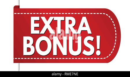 Extra Bonus Banner Design auf weißem Hintergrund, Vector Illustration Stock Vektor