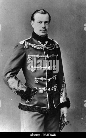 Portrait von Großfürst Alexander Alexandrovitch von Russland (1845-1894). Albumin Photo Stockfoto