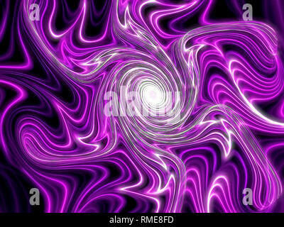 Neon leuchtenden fraktale Spirale - digital erzeugte Bild Stockfoto