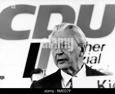 Portrait des ehemaligen Bundeskanzler Kurt Georg Kiesinger (CDU). Stockfoto