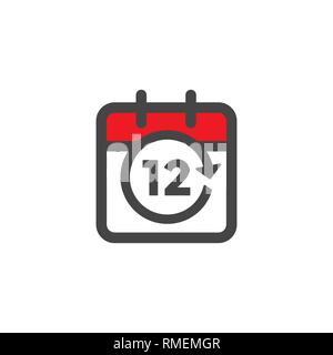 Zeit-Management Symbol w Frist, Eile, und pünktliche Symbolik Stock Vektor