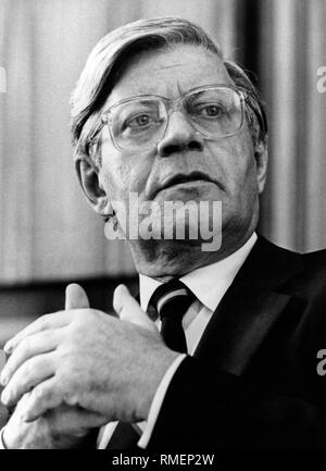 Helmut Schmidt, Bundeskanzler. Stockfoto