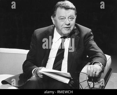 Der bayerische Ministerpräsident Franz Josef Strauß. (Undatiertes Foto) Stockfoto