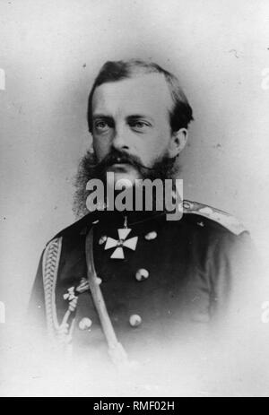 Portrait von Großherzog Michael Nikolaevich von Russland (1832-1909). Albumin Photo Stockfoto