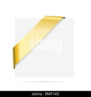 Goldene Ecke Ribbon-Vektor Design Element für Design Stock Vektor