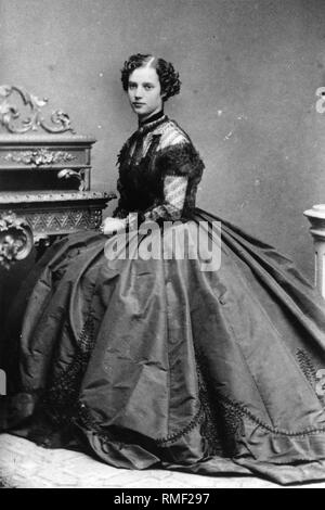 Portrait der Prinzessin Dagmar von Dänemark, Maria Feodorowna von Russland (1847-1928). Albumin Photo Stockfoto