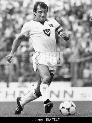 Felix Magath, Deutscher Fußballspieler, im Trikot des HSV. Stockfoto