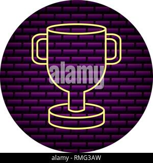 Trophy Zeichen neon Stock Vektor