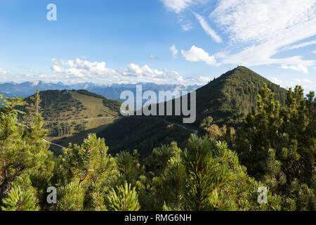 Ansicht von der Oberseite der Herzogstand Berg, Bayern, Deutschland Stockfoto