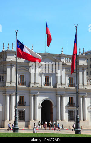 Chile, Santiago, Plaza de la Constitucion, Palacio La Moneda, Stockfoto