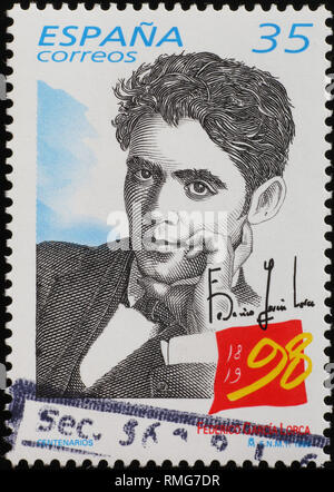 Federico Garcia Lorca auf Spanisch Briefmarke Stockfoto