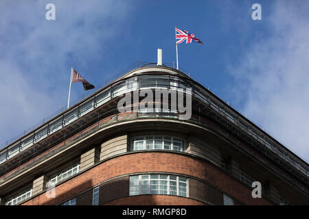 Marble Arch, London, UK, 7. Februar 2019, Amba Hotel Gebäude Stockfoto