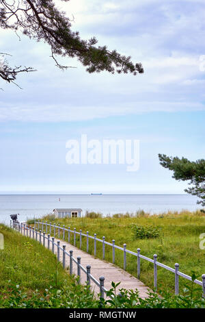 Weg zum Standesamt am Strand von Binz. Mecklenburg-vorpommern, Deutschland Stockfoto