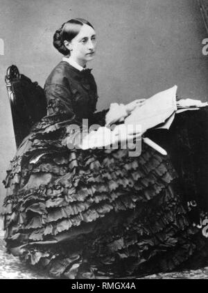 Bildnis der Großfürstin Olga nikolajewna von Russland, Königin von Württemberg (1822-1892). Albumin Photo Stockfoto