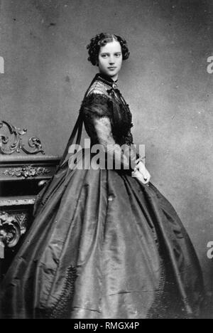 Portrait der Prinzessin Dagmar von Dänemark, Maria Feodorowna von Russland (1847-1928). Albumin Photo Stockfoto