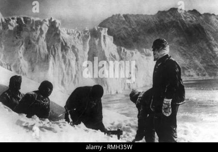 Sir Ernest Shackletons Endurance crew Camping auf Elephant Island Antarktis Foto 1916 getroffen Stockfoto