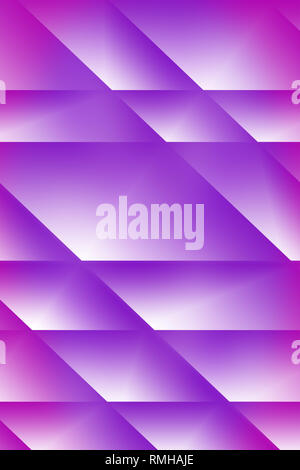 Geometrische minimalistisch Abstrakt Hintergrund in trendigem Pink und Lila Farben aus Rechtecke oder Rauten. Digital generiert Design Illustration Stockfoto