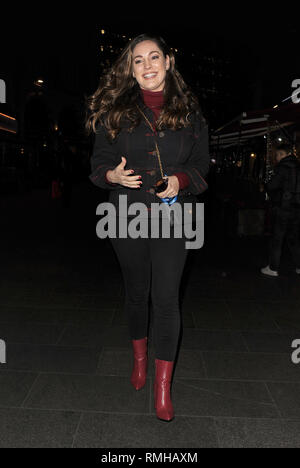 Kelly Brook gesehen lässt es das Herz von FM-Studios in Leicester Square bietet: Kelly Brook Wo: London, Vereinigtes Königreich, wenn: 14 Jan 2019 Credit: Alexander/WENN.com Stockfoto