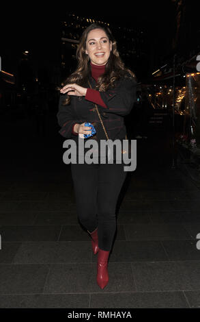 Kelly Brook gesehen lässt es das Herz von FM-Studios in Leicester Square bietet: Kelly Brook Wo: London, Vereinigtes Königreich, wenn: 14 Jan 2019 Credit: Alexander/WENN.com Stockfoto