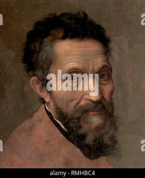 Michelangelo Buonarroti, Michelangelo Portrait von Daniele da Volterra Stockfoto