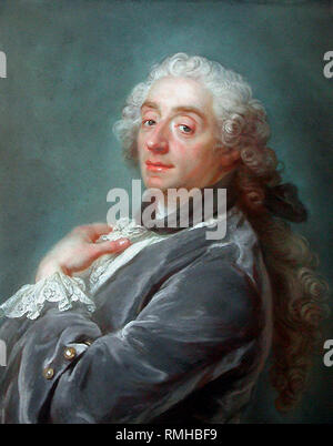François Boucher (1703 - 1770) Französische Maler Künstler. Portrait von François Boucher von Gustaf Lundberg Stockfoto