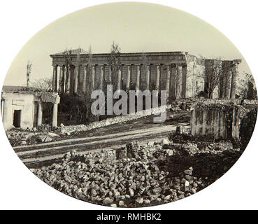 Die Peter und Paul Kathedrale in Sewastopol nach dem Krimkrieg (1853-1856). Albumin Photo Stockfoto