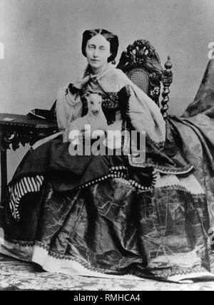 Bildnis der Großfürstin Olga nikolajewna von Russland, Königin von Württemberg (1822-1892). Albumin Photo Stockfoto