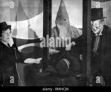 Henker während des chichtl" auf dem Oktoberfest in München (Undatiertes Foto). Stockfoto