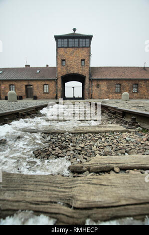 Auschwitz Birkenau, deutscher NS-Konzentrations- und Vernichtungslager in Polen Stockfoto