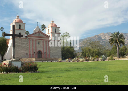 Mission Santa Barbara, Santa Barbara, Kalifornien. Digitale Fotografie Stockfoto