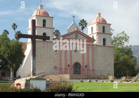 Mission Santa Barbara, Santa Barbara, Kalifornien. Digitale Fotografie Stockfoto