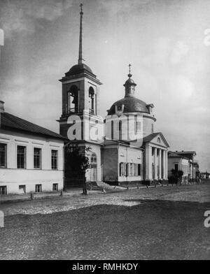 Die Kirche der Heiligen Boris und Gleb bei Povarskaya in Moskau. Albumin Photo Stockfoto