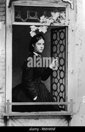 Portrait der Prinzessin Dagmar von Dänemark, Maria Feodorowna von Russland (1847-1928). Albumin Photo Stockfoto