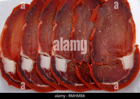 Nahaufnahme der speckscheiben. Stockfoto
