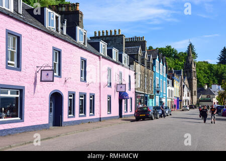 Hafenpromenade, Tobermory, Isle of Mull, Innere Hebriden, Argyll und Bute, Schottland, Vereinigtes Königreich Stockfoto