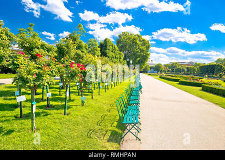 Grüne Volksgarten Wien Public Garden View, der Hauptstadt von Österreich Stockfoto