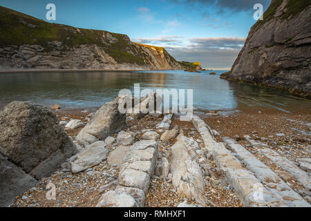 Mann des Krieges Bay, Lulworth in Dorset England UK Stockfoto