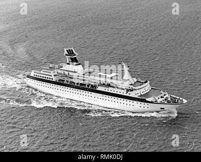 Das kreuzfahrtschiff Astor war die Lage der Reihe Das Traumschiff (die "Traumschiff") und betreibt heute als aga Pearl II", die unter maltesischer Flagge. Stockfoto