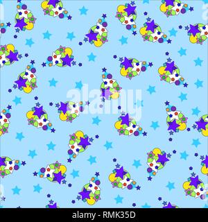 Cute stars nahtlose Muster. Baumschule Abbildung, gut für die Einrichtung der Zimmer, Wandkunst, baby dusche Grußkarte, Poster, Kinder Bekleidung Stock Vektor