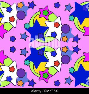 Cute stars nahtlose Muster. Baumschule Abbildung, gut für die Einrichtung der Zimmer, Wandkunst, baby dusche Grußkarte, Poster, Kinder Bekleidung Stock Vektor