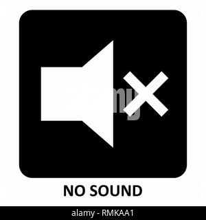 Kein Ton symbol Abbildung Stock Vektor