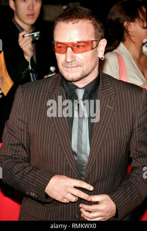 New York, USA. 26 Sep, 2006. Bono am Dienstag, 26.September 2006 Warner Brothers Bilder Premiere von "The Departed" an der Ziegfeld Theater in New York, USA. Quelle: Steve Mack/S.D. Mack Bilder/Alamy Stockfoto