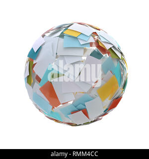 Rolling Ball von Papier Stockfoto